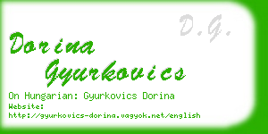 dorina gyurkovics business card